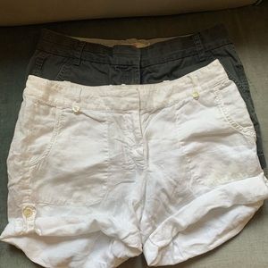 Lot of J. Crew shorts size 8 white grey